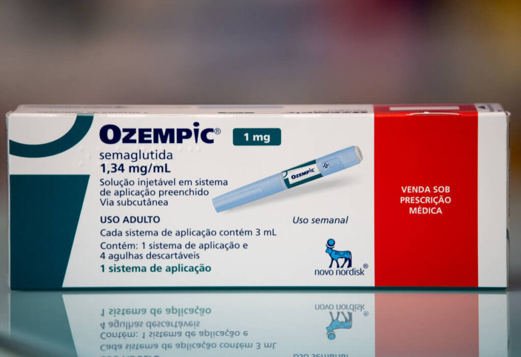 Injeção de Ozempic para tratamento de diabetes tipo 2 e obesidade